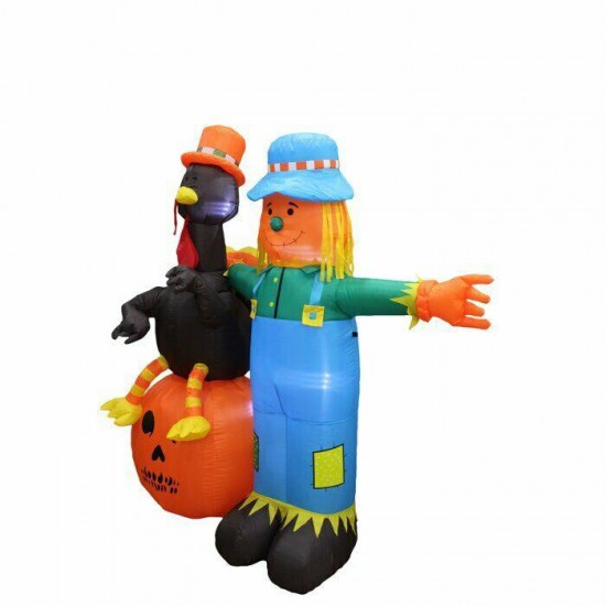 Halloween Thanksgiving Pumpkin Large Inflatable Holiday Decor Outdoor LED Lights