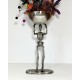 TALL SKELETON BOWL CENTERPIECE HALLOWEEN PARTY DECORATION ARRANGEMENT 33” TALL