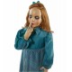 New 3.8' Tall Creepy Little Girl Talking Moving Animatronic Halloween Decoration