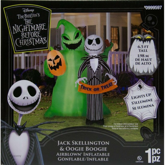 Jack Skellington Oogie Boogie Nightmare Before Christmas Airblown Inflatable