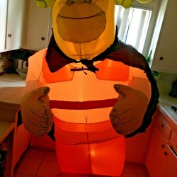 SHREK OGRE GEMMY  AIRBLOWN INFLATABLE HALLOWEEN. 8 FT. With BANNERS.