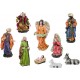 Transpac Gloria Natural 8 X 5 Resin Stone Christmas Nativity Figurines Set Of 10