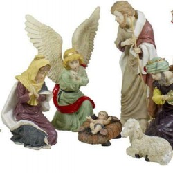 Lb International 70470 Nativity Set, Red