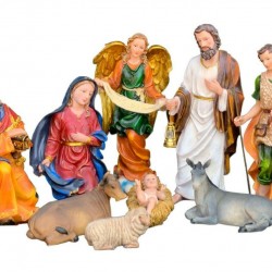 Nativiti Scene/El Nacimiento-(11 Pieces)Joseph,