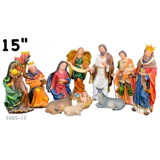 Nativiti Scene/El Nacimiento-(11 Pieces)Joseph,