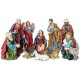 Holy Family Christmas Nativity Scene Colored 12 Inch 11-Piece Set