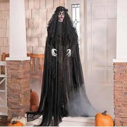 Halloween Party Haunted House Decor Mourning Glory w/ Flashing Red Eyes