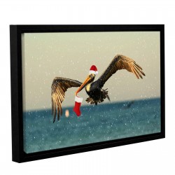 ArtWall Lindsey Janich 'Christmas Pelican 1' Gallery-wrapped  Small