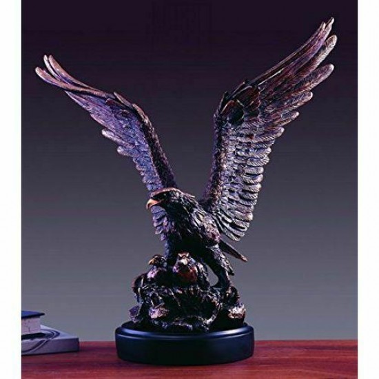 Treasure of Nature Eagle W/ Two Chicks Bronze Plated Resin