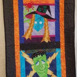 Creepy Halloween Quilted Banner