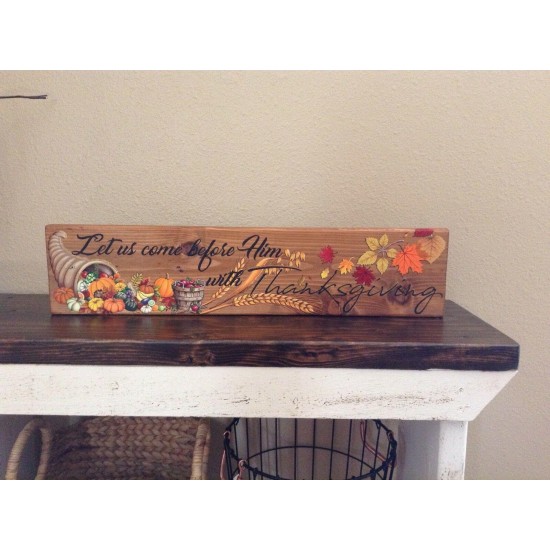 Thanksgiving Painting Craft Wooden Sign Autumn Home Decor Fall Artwork