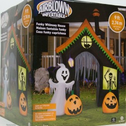 Gemmy Halloween 9 ft Funky Whimsey Haunted House Airblown Inflatable NIB