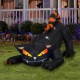 HALLOWEEN INFLATABLE DECOR 6 Ft Black Cat Striped Tail LED Lights Animated