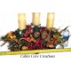 Fall Floral Arrangement Decorated Candle holder Centerpiece Burgundy Sunflower