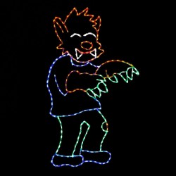 Werewolf LED light metal wire frame Halloween outdoor display decoration