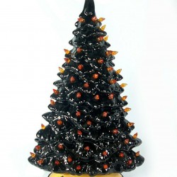 Halloween Lighted Black Ceramic Tree Windowsill Style