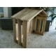 Folding Large Walnut Nativity Stable Christmas Creche Collapsible Shed Compact