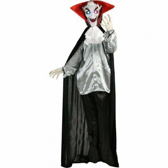 Life-Size Animated Vampire Figurine Halloween Decoration Screaming Lighted Prop