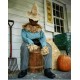 4.5' Motion & Sound Activated Resting Scarecrow Animatronic Halloween Decoration