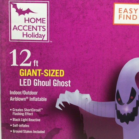 12 ft Inflatable Airblown Ghoul Ghost Short Circuit Light Effect Halloween Decor