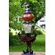 5ft Tall Metal Pumpkin Head Witch 'Happy Halloween' Figurine Decoration