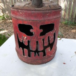 Halloween Hand done Plasma Cut Big Teeth Gas Can