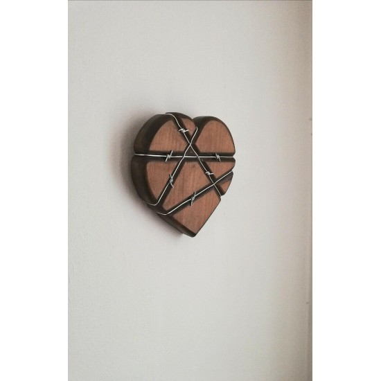 Valentine's day gift Wall heart decor steampunk sacred for him her girlfriend