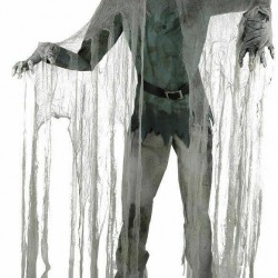 Halloween LifeSize GHOUL ZOMBIE ANIMATED TWITCHING Haunted House Decoration Prop