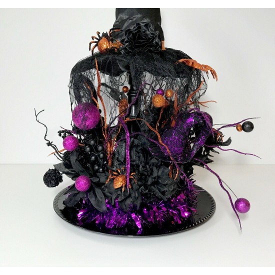 HALLOWEEN WITCH’S HAT CENTERPIECE PARTY DECORATION SPOOKY SCARY ARRANGEMENT NEW