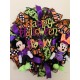 Mickey And Minnie Happy Halloween Wreath, Disney Wreath, Front Door