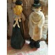 VINTAGE THANKSGIVING TALL DECORATIVE PILGRIM COUPLE HARVEST