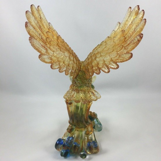 Amore Jewell Flying Eagle figurines ornament Fengshui Liuli Crystal glass gift