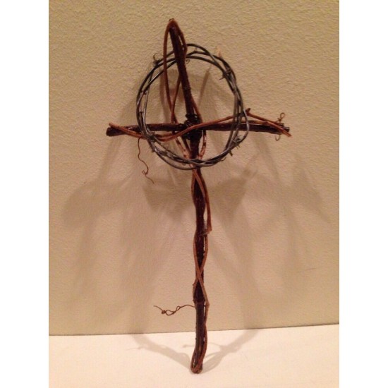 Cross Homemade From Real Vines Christmas Easter Decor 19