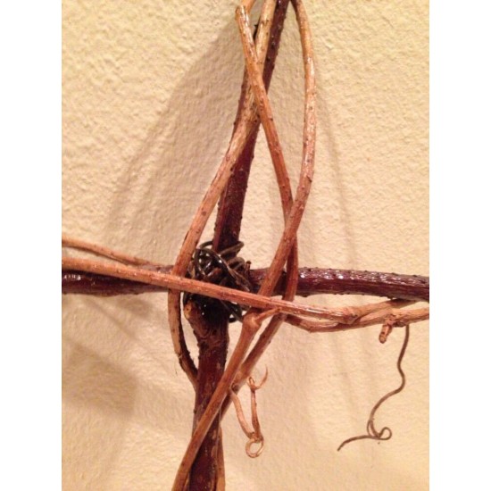 Cross Homemade From Real Vines Christmas Easter Decor 19