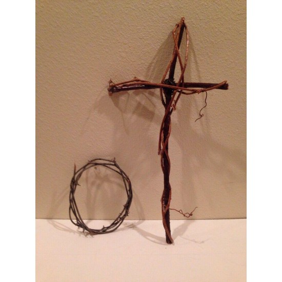 Cross Homemade From Real Vines Christmas Easter Decor 19