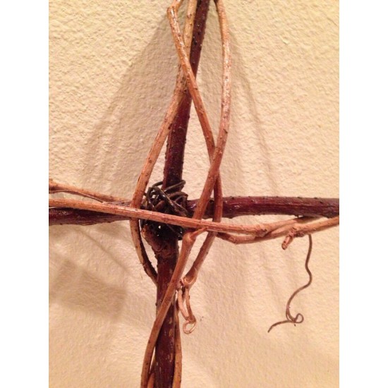 Cross Homemade From Real Vines Christmas Easter Decor 19