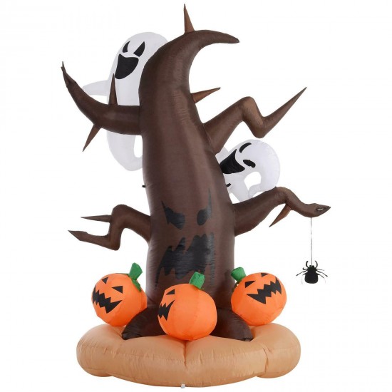 8ft Halloween Inflatable Outdoor Decoration LED - Dead Tree Pumpkins and Ghosts