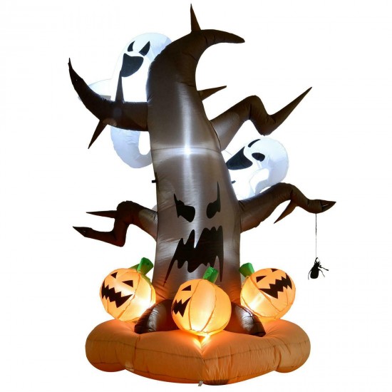 8ft Halloween Inflatable Outdoor Decoration LED - Dead Tree Pumpkins and Ghosts