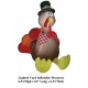 Fat Air Blown Tom Turkey Thanksgiving Self-Inflating LED Lighted Yard Decor 6-Ft