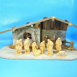 MANGER CRECHE Lepi Italy 8-Wood Figure Jesus Mary Joseph Grodner Tal Val Gardena