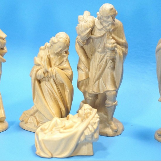 MANGER CRECHE Lepi Italy 8-Wood Figure Jesus Mary Joseph Grodner Tal Val Gardena