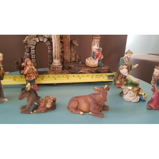 MAGNIFICENT DETAILS CHRISTMAS NATIVITY SET CHECHE MANGER BABY JESUS MUST SEE