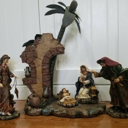 Treasured Craftsmanship 2003 The Bombay Company Christmas Nativity Scene RARE