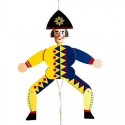 Jumping Jack Jester 31 1/2in Erzgebirge New Jumping Jack Toy Seiffen Erzgebirge