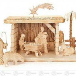 Nativities and Accessories Nativity Scene Figures With Stable Carved (7)