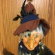 NEW Halloween Fall Hanging Witch On A Broom Stick