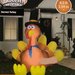 HALLOWEEN THANKSGIVING HARVEST TURKEY  INFLATABLE AIRBLOWN  8.5 FT