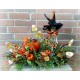 Lighted Halloween Arrangement Floral Centerpiece Spooky Home Decor NEW