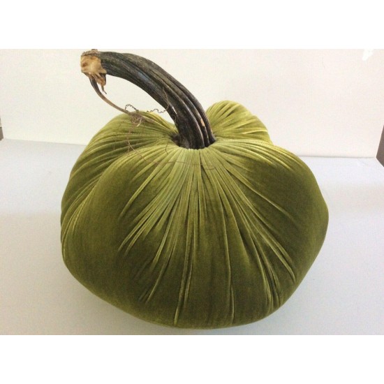 14” Chartreuse Original Velvet Plush Pumpkin Autumn Harvest Thanksgiving