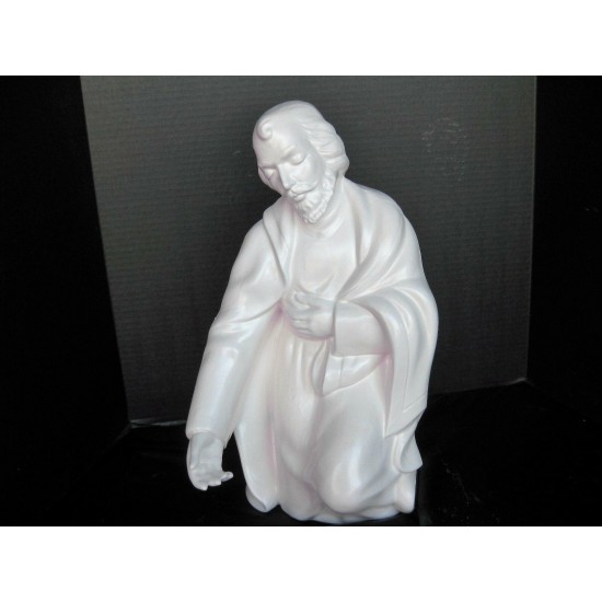 NEW 2019 Made in USA  X Large Ceramic  Nativity Family White Satin Joseph 20